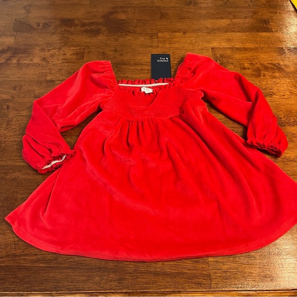 NWT Crown & Ivy Red velvet dress size 3T - Picture 1 of 6